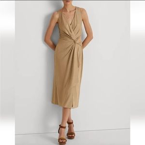 Ralph Lauren gold holiday dress size 8, NWT